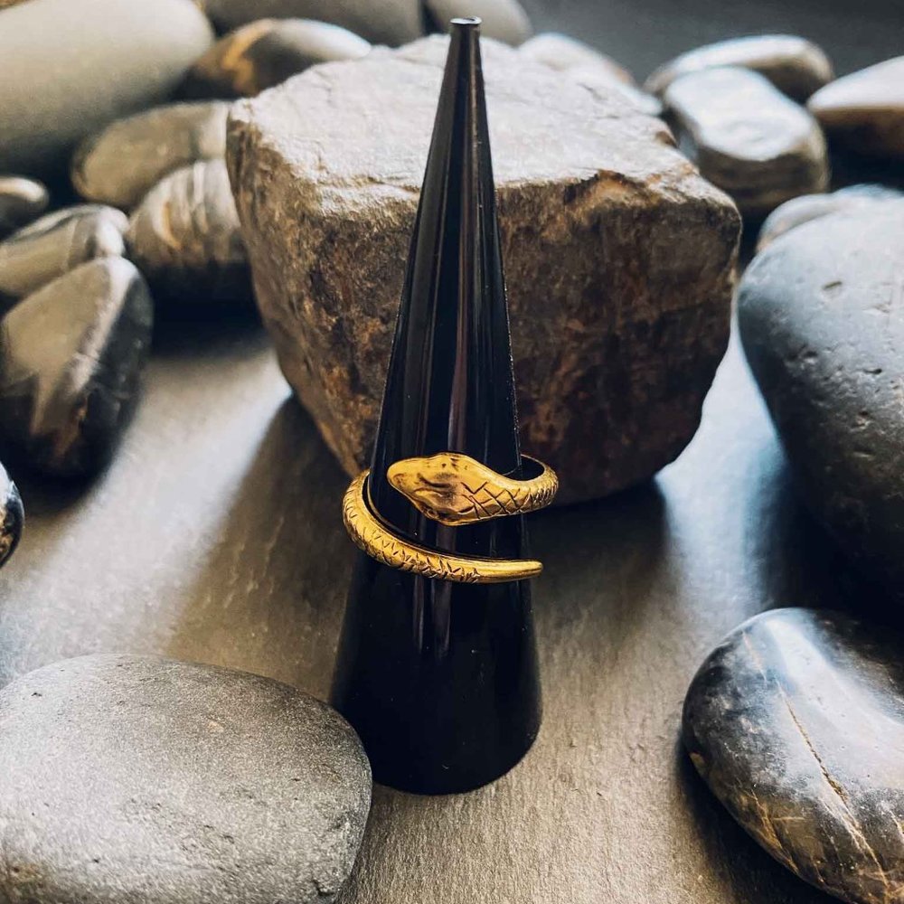 Adjustable Gold Serpent Ring